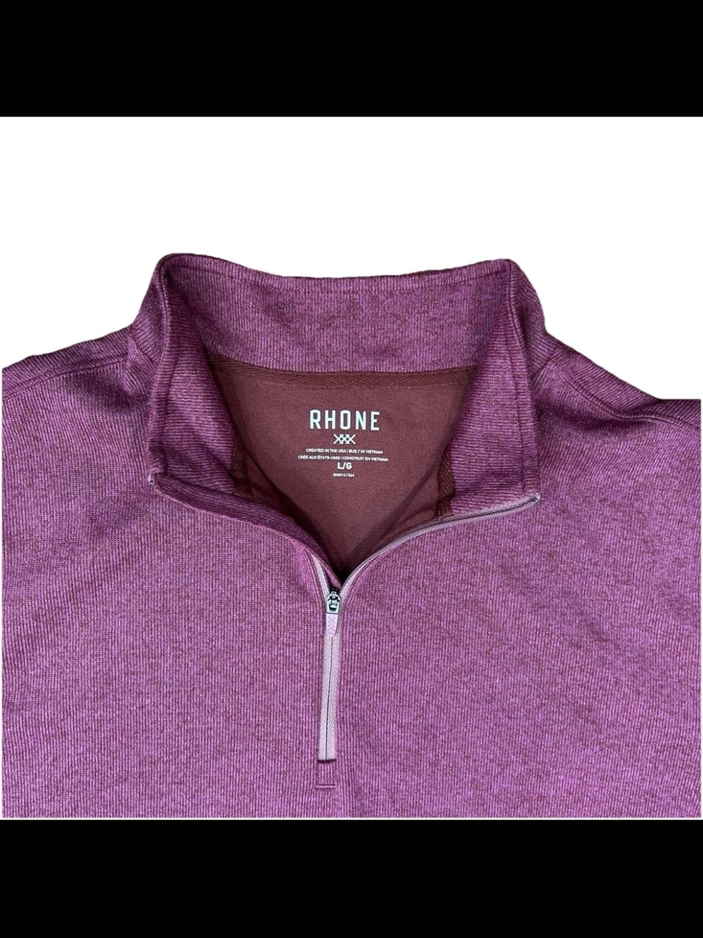 Rhone Quarter Zip Mens Red Large Performance Golf Athletic Pullover